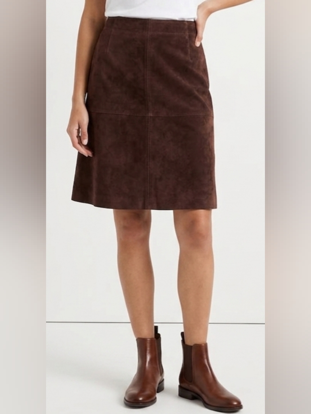 Isaac Mizrahi for Target Genuine Leather Skirt Brown Y2K Vintage Size 14